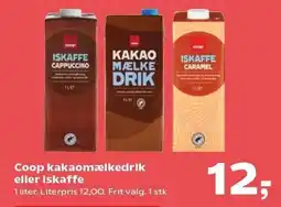 Kvickly Coop kakaomælkedrik eller iskaffe tilbud