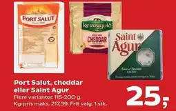 Port Salut, cheddar eller Saint Agur