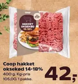 Kvickly Coop hakket oksekød 14-18% tilbud
