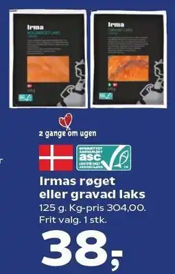 Kvickly Irmas røget eller gravad laks tilbud