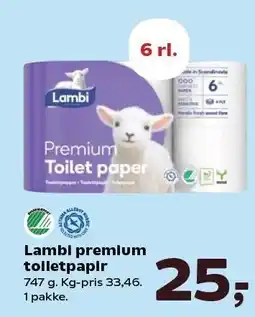 Kvickly Lambi premium toiletpapir tilbud
