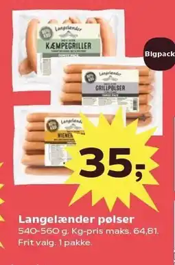 Kvickly Langelænder pølser tilbud