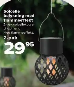 Kvickly Solcelle belysning med flammeeffekt tilbud