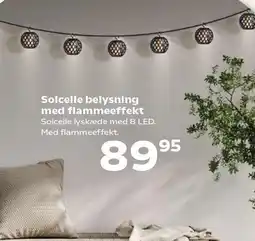 Kvickly Solcelle belysning med flammeeffekt tilbud