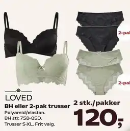 Kvickly BH eller 2-pak trusser - 2 stk./pakker tilbud