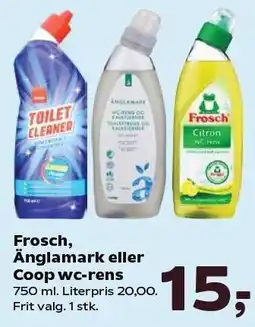 Kvickly Frosch, Änglamark eller Coop wc-rens tilbud