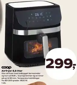 Kvickly Airfryer 8,8 liter tilbud