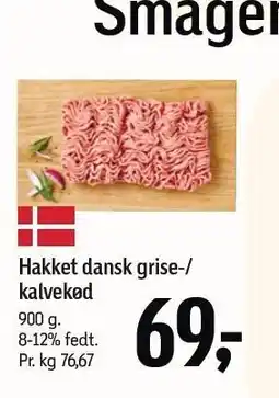 Føtex Hakket danske grise-/kalvekød 900 g tilbud