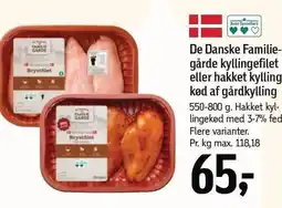 Føtex De Danske Familiegårde kylling 550-800 g tilbud