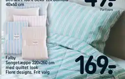 REMA 1000 Falby Sengetæppe med quiltet look tilbud