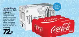 Bilka Monster Energy eller Coca-Cola sodavand tilbud