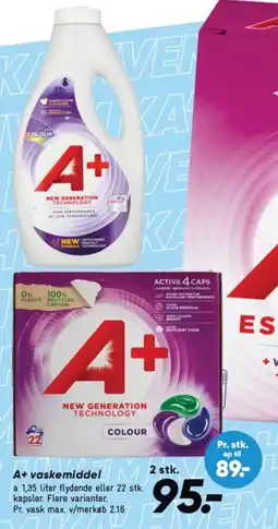 Bilka A+ vaskemiddel tilbud