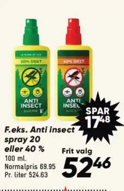 Bilka F.eks. Anti insect spray 20 eller 40 % tilbud