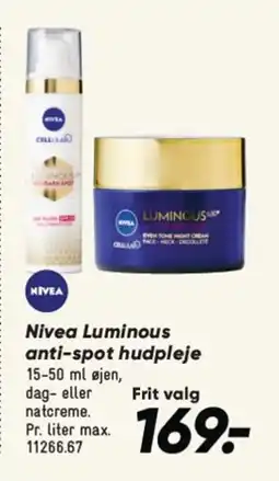 Bilka NIVEA Luminous anti-spot hudpleje tilbud