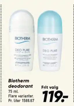 Bilka BIOTHERM deodorant tilbud