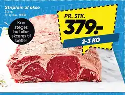 Bilka Striploin af okse tilbud