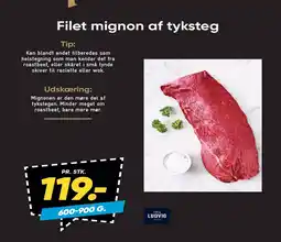Bilka Filet mignon af tyksteg tilbud
