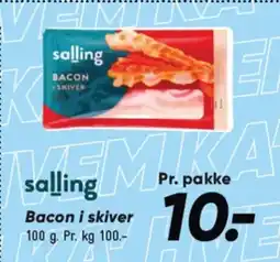 Bilka SALLING Bacon i skiver tilbud