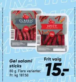 Bilka Gøl salami sticks tilbud
