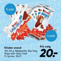 Bilka KINDER snack tilbud
