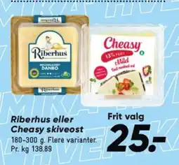Bilka RIBERHUS eller Cheasy skiveost tilbud