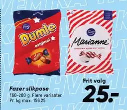 Bilka FAZER slikpose tilbud