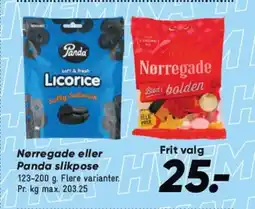 Bilka Nørregade eller Panda slikpose tilbud