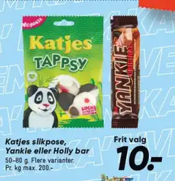 Katjes slikpose, Yankie eller Holly bar