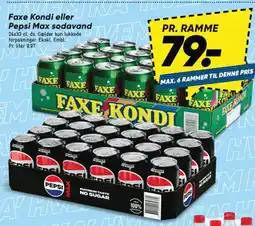 Bilka Faxe Kondi eller Pepsi Max sodavand tilbud