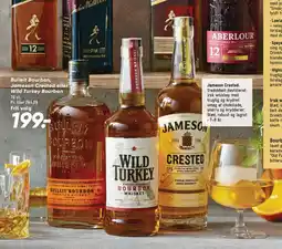 Bulleit Bourbon, Jameson Crested eller Wild Turkey Bourbon