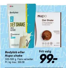 Bilka BODYLAB eller Nupo shake tilbud