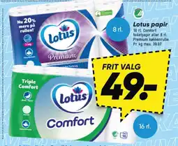 Bilka LOTUS papir tilbud