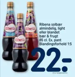 REMA 1000 Ribena almindelig, light eller blandet bær & frugt tilbud