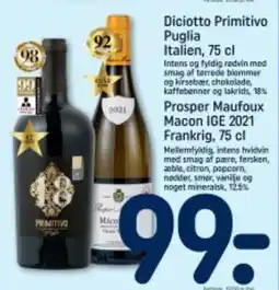 REMA 1000 Diciotto Primitivo Puglia Italien, 75 cl tilbud