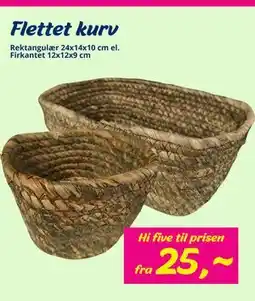 Hi five Flettet kurv tilbud