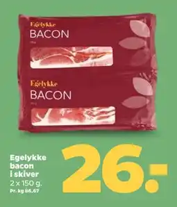 Netto Egelykke bacon i skiver tilbud