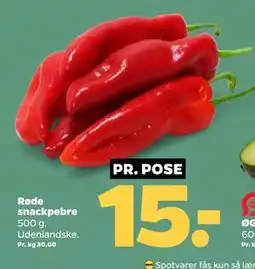 Netto Røde snackpebre tilbud