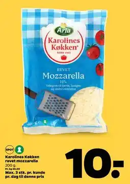 Netto Karolines Køkken revet mozzarella tilbud