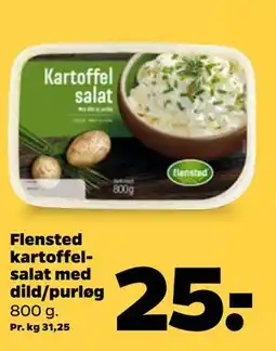 Netto Flensted kartoffelsalat med dild/purløg tilbud