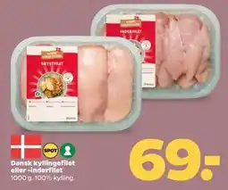 Netto Dansk kyllingefilet eller -inderfilet tilbud