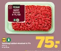 Netto Velsmag hakket oksekød 4-7% tilbud