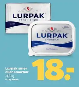 Netto Lurpak smør eller smørbar tilbud