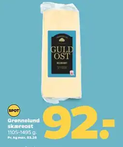 Netto Grønnelund skæreost tilbud