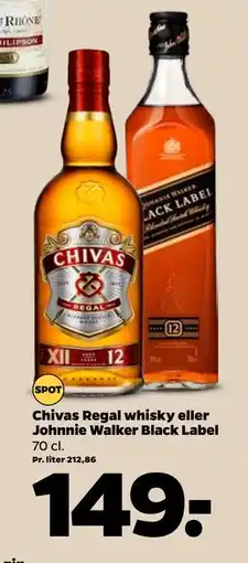 Chivas Regal whisky eller Johnnie Walker Black Label