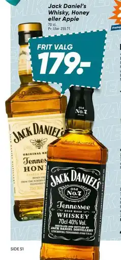 Bilka Jack Daniel’s Whisky, Honey eller Apple tilbud