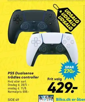 Bilka PS5 Dualsense trådløs controller tilbud
