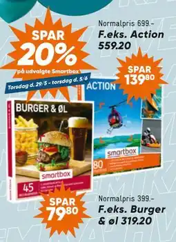 Bilka SPAR 20% på udvalgte Smartbox tilbud