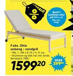 Ohio solseng - sandgrå