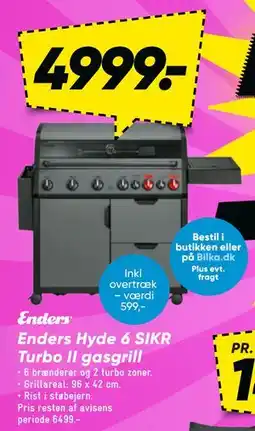 Bilka Enders Hyde 6 SIKR Turbo II gasgrill tilbud