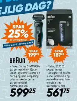 Bilka SPAR 25% på udvalgt Braun tilbud